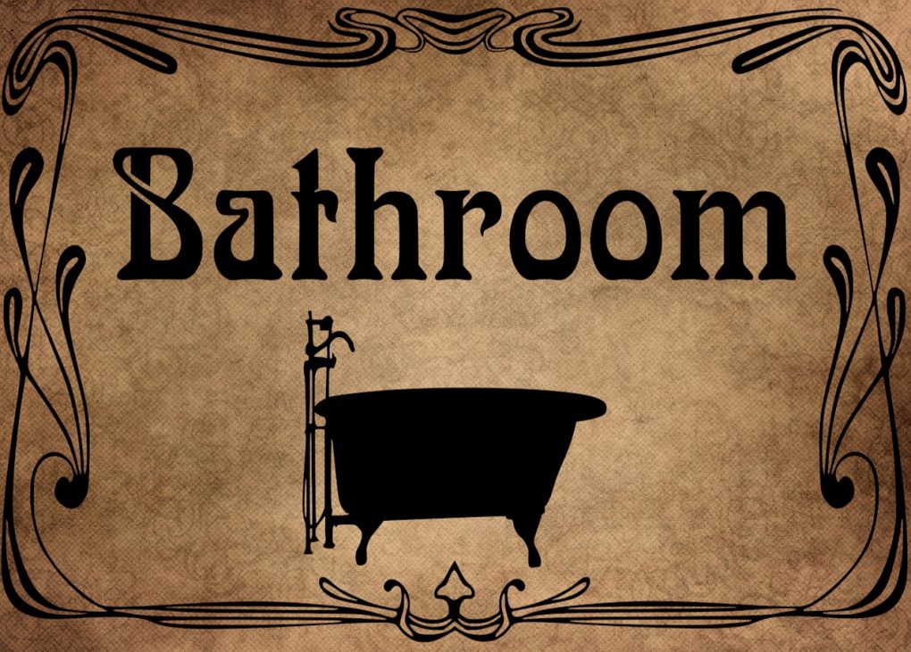Bathroom Sign Vintage Bathroom Sign  - flutie8211 / Pixabay
