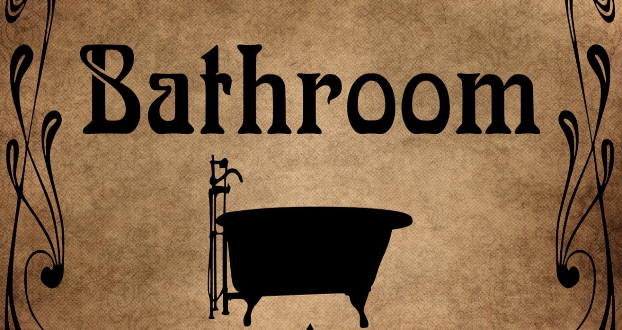 Bathroom Sign Vintage Bathroom Sign  - flutie8211 / Pixabay