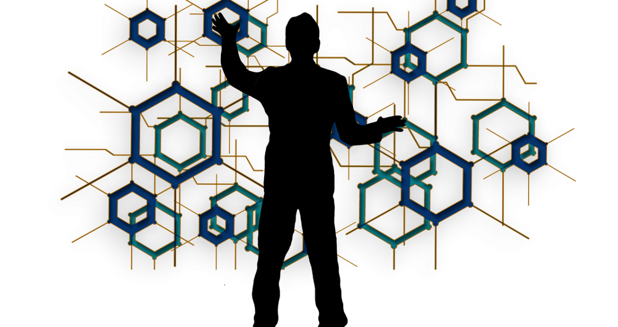 Hexagon Blockchain Man Silhouette  - geralt / Pixabay