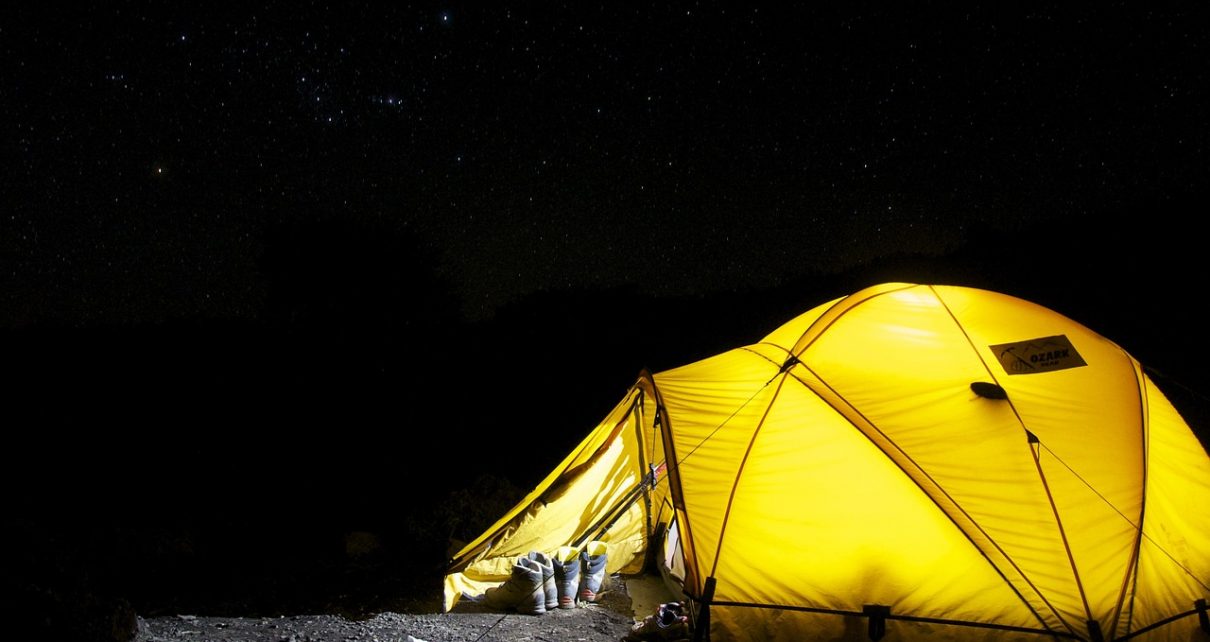 tent, camp, night