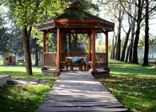 pergola nature green natural wood 3823309